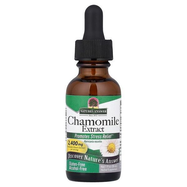 Экстракт ромашки без спирта, 2400 мг, Chamomile Extract, Nature's Answer, 30 мл,  Nature's Answer фото