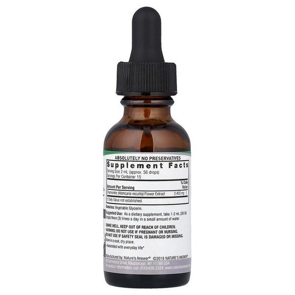 Экстракт ромашки без спирта, 2400 мг, Chamomile Extract, Nature's Answer, 30 мл,  Nature's Answer фото