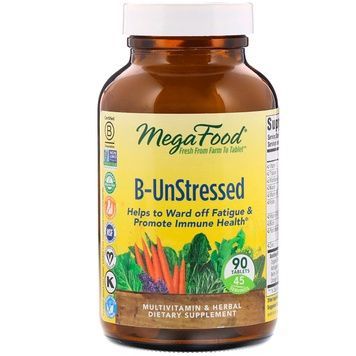 В-комплекс антистрес B-UnStressed, MegaFood, 90 таблеток,  MegaFood фото