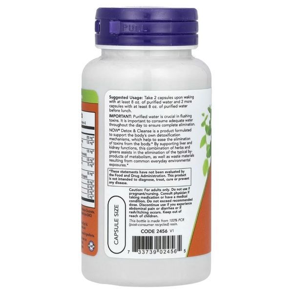 Детокс и очищение организма, Detox & Cleanse, Now Foods, 90 капсул,  Now Foods фото