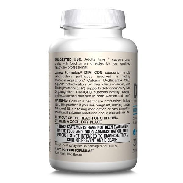 Дииндолилметан и D-глюкарат кальция, DIM + CDG, Jarrow Formulas, 30 вегетарианских капсул,  Jarrow Formulas фото