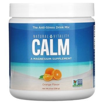 Антистресовий напій, смак апельсину, CALM, Orange, Natural Vitality, 226 гр,  Natural Vitality фото