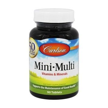Комплекс Основних Вітамінів і Мінералів, Mini-Multi Essential Vitamins & Minerals, Carlson, 90 міні таблеток,  Carlson фото