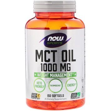 УЦІНКА Олія МСТ, MCT Oil, Now Foods, 1000 мг, 150 желатинових капсул (вм'ятина),  Now Foods фото