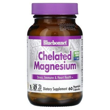 Хелатный Магний, Albion, Bluebonnet Nutrition, 60 гелевых капсул,  Bluebonnet Nutrition фото