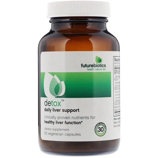 Очищение Печени ежедневная поддержка, Detox, Daily Liver Support, FutureBiotics, 60 вегетарианских капсул,  FutureBiotics фото