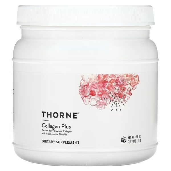 Коллаген плюс с никотинамидом рибозидом, вкус ягод, Collagen Plus, Thorne, 495 гр,  Thorne фото