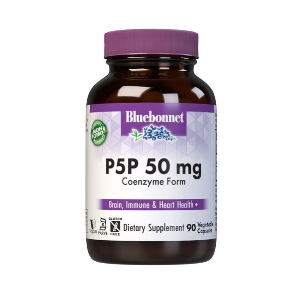 P-5-P (пиридоксальфосфат) 50мг, Bluebonnet Nutrition, 90 вегетарианских капсул,  Bluebonnet Nutrition фото