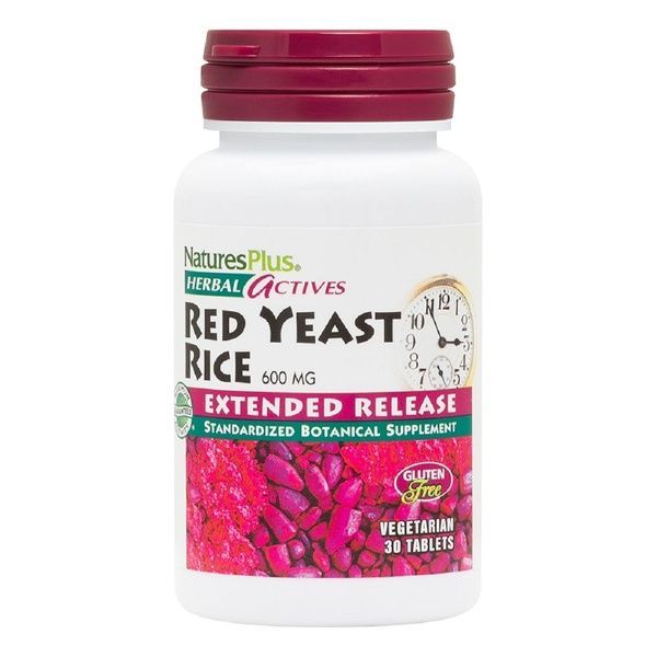 Червоний Дріжджовий Рис 600мг, Herbal Actives, Natures Plus, 30 таблеток,  Natures Plus фото