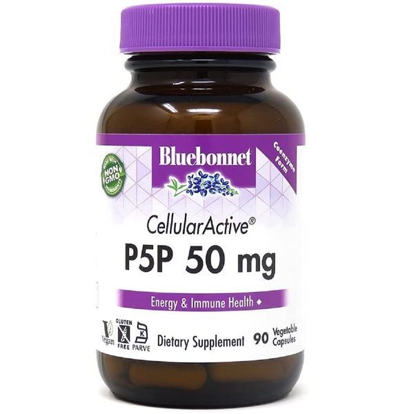 P-5-P (пиридоксальфосфат) 50мг, Bluebonnet Nutrition, 90 вегетарианских капсул,  Bluebonnet Nutrition фото