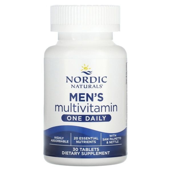 Мультивитамины для мужчин, Men's Multivitamin, One Daily, Nordic Naturals, 30 таблеток,  Nordic Naturals фото