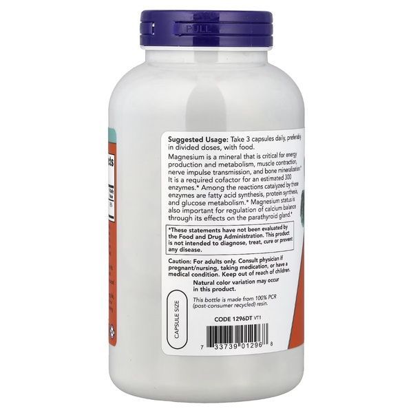 Магній цитрат, Magnesium Citrate, Now Foods, 240 вегетаріанських капсул,  Now Foods фото