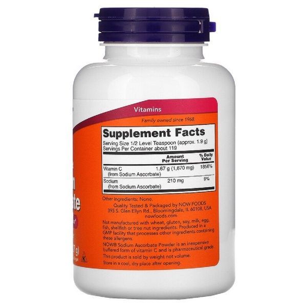 Аскорбат натрію, Now Foods, Sodium Ascorbat, порошок, 227 г,  Now Foods фото