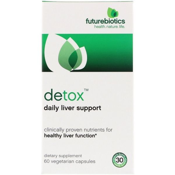 Очищение Печени ежедневная поддержка, Detox, Daily Liver Support, FutureBiotics, 60 вегетарианских капсул,  FutureBiotics фото
