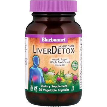 Комплекс для Детоксикації Печінки, Liver Detox, Targeted Choice, Bluebonnet Nutrition, 30 вегетаріанських капсул,  Bluebonnet Nutrition фото