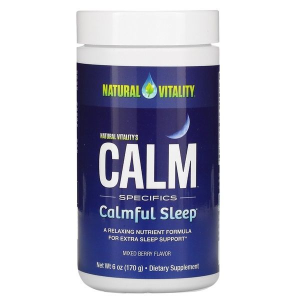 Напій для спокійного сну, смак ягід, Calm Specifics, Calmful Sleep, Natural Vitality, 170 гр,  Natural Vitality фото