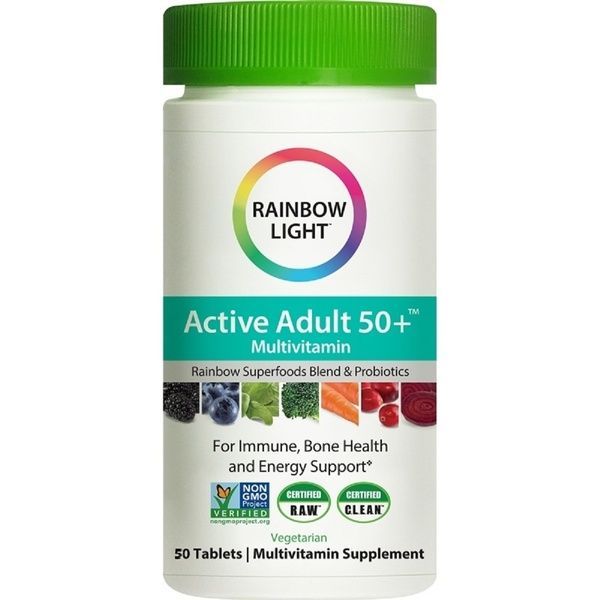 Мультивитамины Для Взрослых, Active Adult 50+, Rainbow Light, 50 таблеток,  Rainbow Light фото
