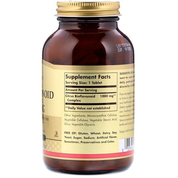 Цитрусові Біофлавоноїди, Citrus Bioflavonoids Complex, 1000 мг, 100 таблеток,  Solgar фото