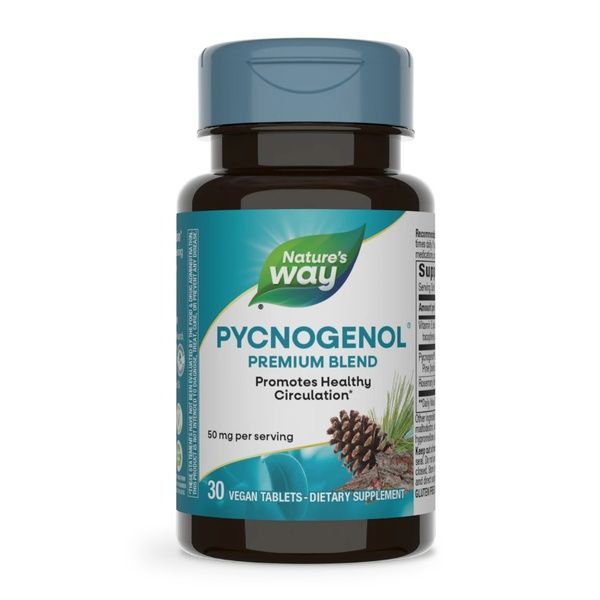 Пикногенол, Экстракт Сосновой Коры, Pycnogenol, Pine Bark Extract, Nature's Way, 50 мг, 30 Таблеток,  Nature's Way фото