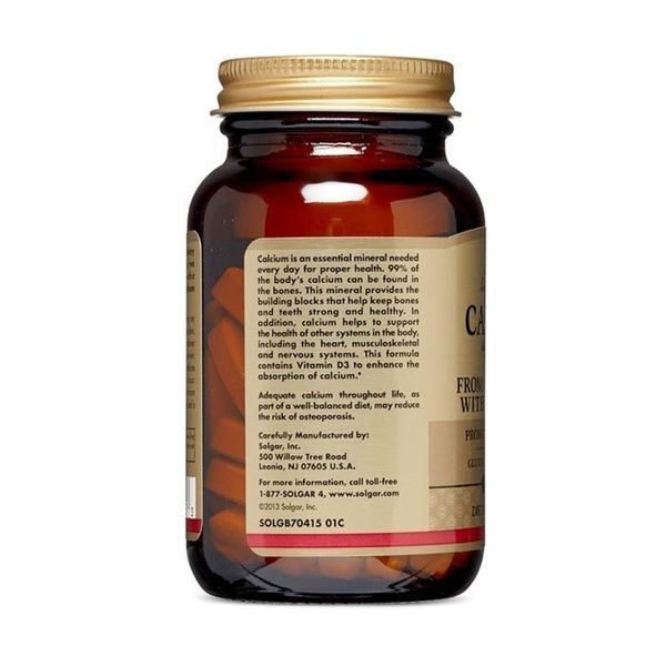 Кальций из ракушки устрицы с витамином D3, 600 мг, Calcium from Oyster Shell with Vitamin D3, Solgar, 120 таблеток,  Solgar фото
