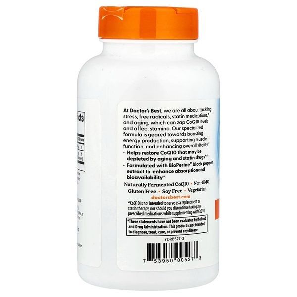 Коензим Q10 високої абсорбації з Біоперином, 300 мг, High Absorption CoQ10 with BioPerine, Doctor's Best, 90 вегетаріанських капсул,  Doctor's Best фото