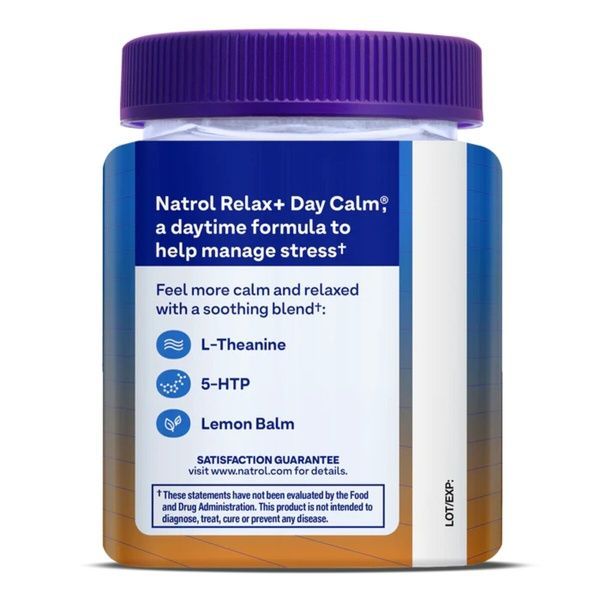 Розслаблення та спокій, смак фруктів, Relax+, Day Calm, Natrol, 60 жувальних цукерок,  Natrol фото