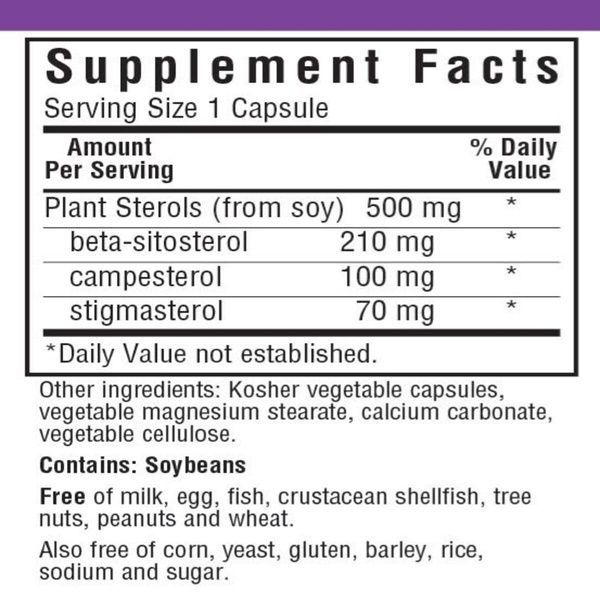 Растительные Стерины 500мг, Bluebonnet Nutrition, 60 вегетарианских капсул,  Bluebonnet Nutrition фото