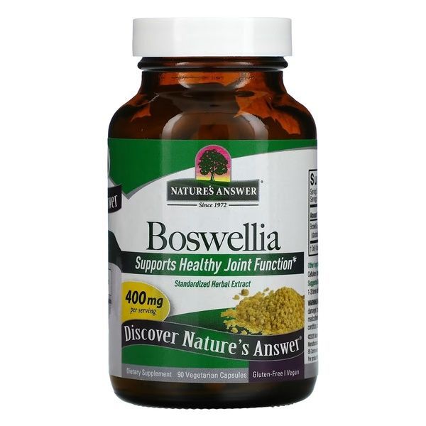 Босвелія, 400 мг, Boswellia, Nature's Answer, 90 вегетаріанських капсул,  Nature's Answer фото