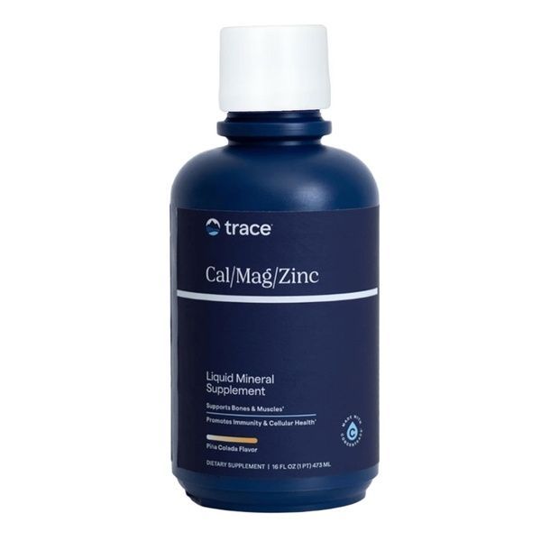 Жидкий кальций, магний, цинк и витамин D3, вкус пина колада, Liquid Cal Mag Zinc Vitamin D3, Trace, 473 мл,  Trace фото