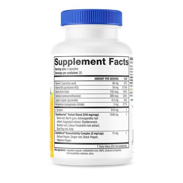 Комплекс для Підтримки Щитовидної Залози, Thyroid Thrive, RidgeCrest Herbals, 60 вегетаріанських капсул,  Ridgecrest Herbals фото