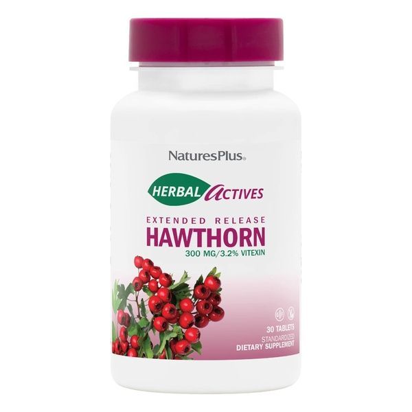 Боярышник 300мг, Herbal Actives, Natures Plus, 30 таблеток,  Natures Plus фото
