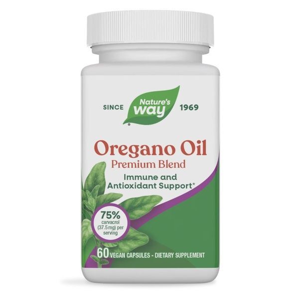 Масло орегано, Премиальная смесь, Oregano Oil, Premium Blend, Nature's Way, 60 вегетарианских капсул,  Nature's Way фото