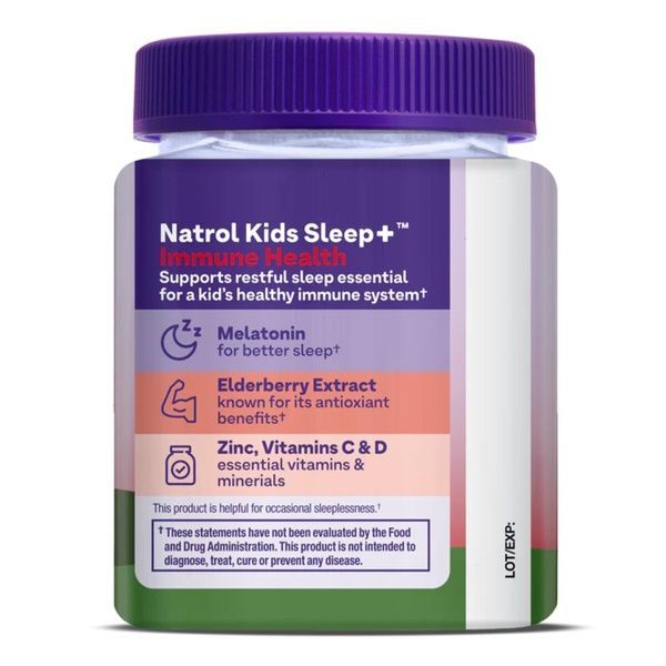 Здоровий сон та імунітет для дітей, смак ягід, Kids, Sleep + Immune Health, Natrol, 50 жувальних цукерок,  Natrol фото
