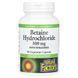 Бетаин гидрохлорид и пажитник, 500 мг, Betaine Hydrochloride with Fenugreek, Natural Factors, 90 вегетарианских капсул,  Natural Factors фото 3