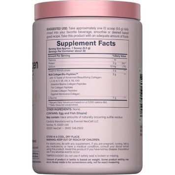 Креатин та мультиколагенові біо-пептиди, Creatine + Multi Collagen Bio Peptides Protein, Neocell, 285 г,  Neocell фото