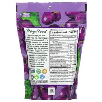 Мультивитамины для детей, вкус Винограда, MegaFood, 30 жевательных конфет,  MegaFood фото