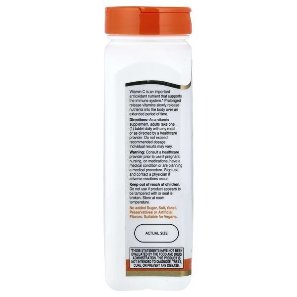Вітамін C, 1000 мг, пролонгованої дії, Vitamin C, 21st Century, 110 таблеток,  21st Century фото