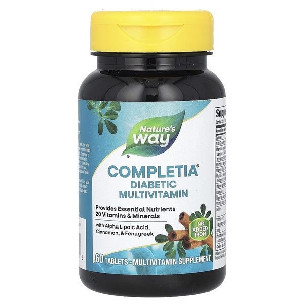 Мультивитамины для Диабетиков, Completia, Diabetic Multi-Vitamin, Nature's Way, 60 таблеток,  Nature's Way фото