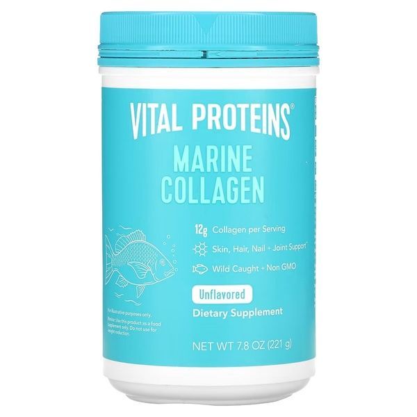 Морской коллаген из дикой рыбы, без добавок, Marine Collagen, Wild Caught, Vital Proteins, 221 г (7,8 унций),  Vital Proteins фото