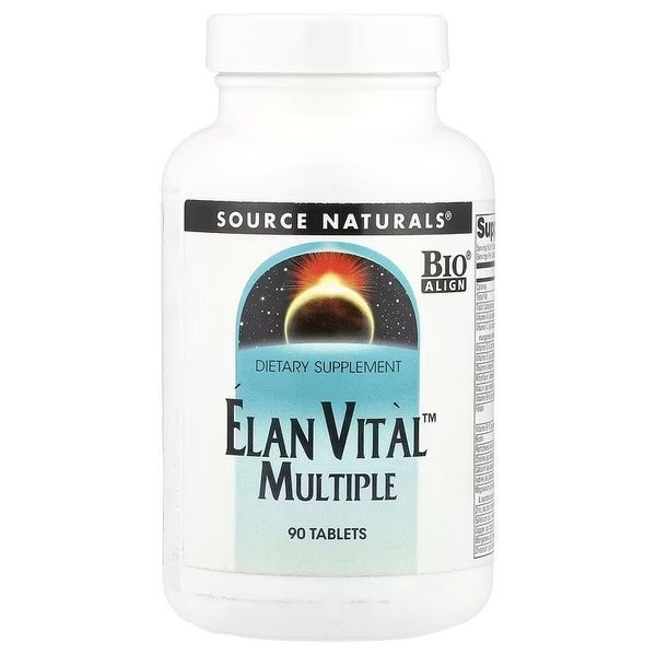 Мультивитамины, Elan Vital Multiple, Source Naturals, 90 таблеток,  Source Naturals фото
