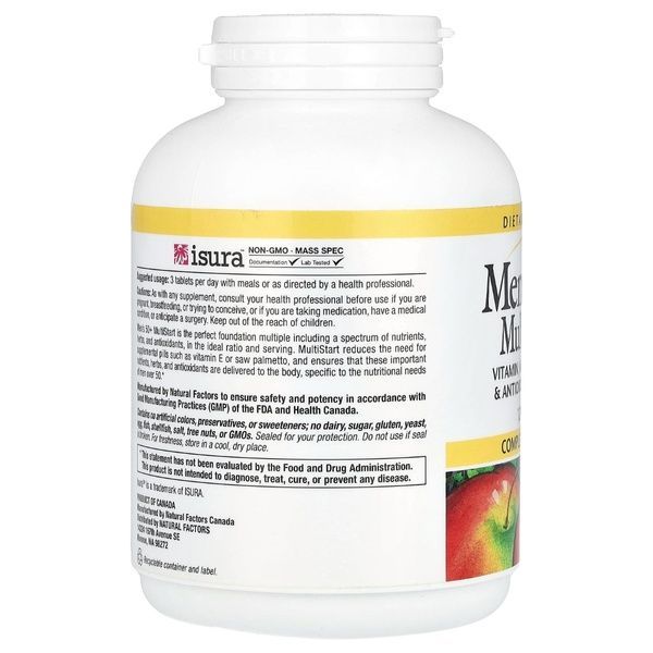 Мультивітаміни для чоловіків 50+, Men's 50+ MultiStart, Natural Factors, 120 таблеток,  Natural Factors фото