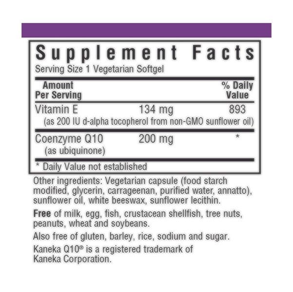 Коензим Q10 200мг, Bluebonnet Nutrition, 30 вегетеріанських капсул,  Bluebonnet Nutrition фото