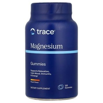 Магній, смак персика, Magnesium Gummies, Trace, 120 жувальних цукерок,  Trace фото