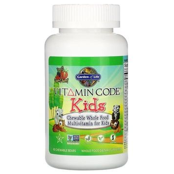 Поливитамины для детей, вкус вишни, Vitamin Code, Garden of Life, 60 жевательных мишек,  Garden of Life фото