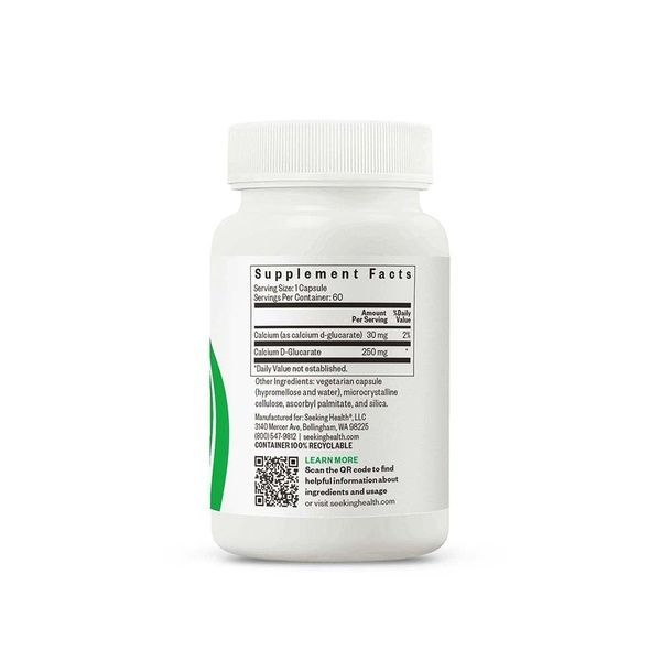 D-глюкарат кальция, 250 мг, Calcium D-Glucarate, Seeking Health, 60 капсул,  Seeking Health фото