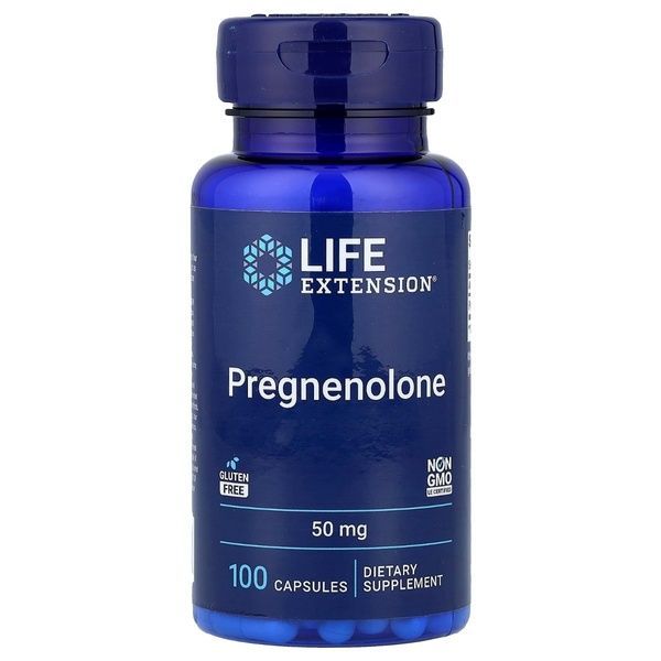 Прегненолон, 50 мг, Pregnenolone, Life Extension, 100 капсул,  Life Extension фото