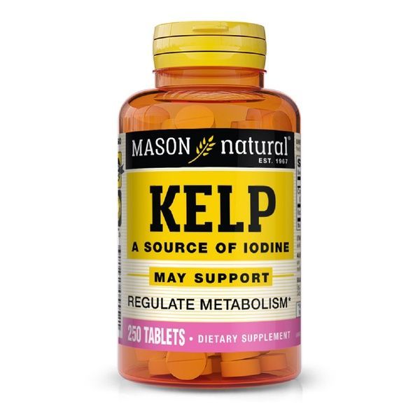 Ламинария, Kelp, Mason Natural, 250 таблеток,  Mason Natural фото
