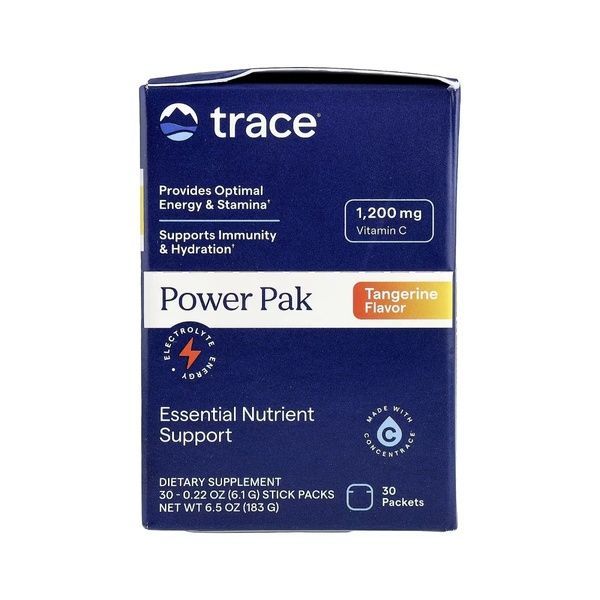 Электролиты, вкус мандарина, Electrolyte Stamina PowerPak, Trace, 30 пакетов,  Trace фото