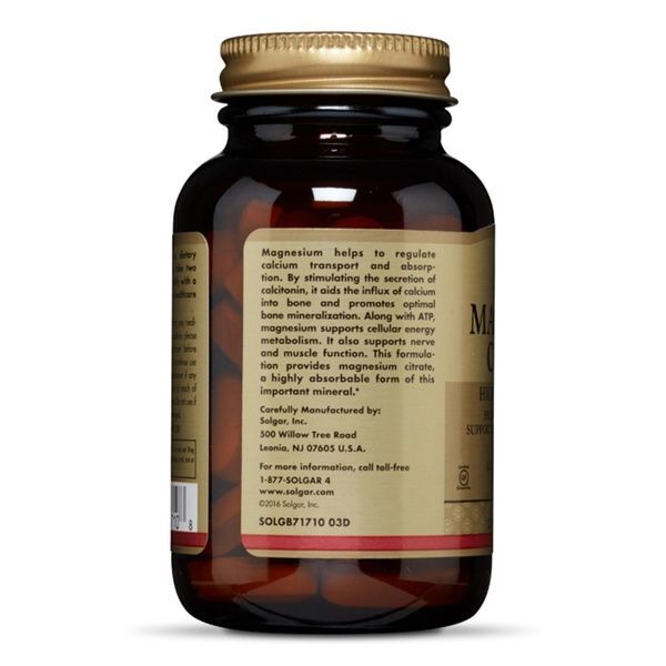 Цитрат магния, Magnesium citrate, Solgar, 60 таблеток,  Solgar фото