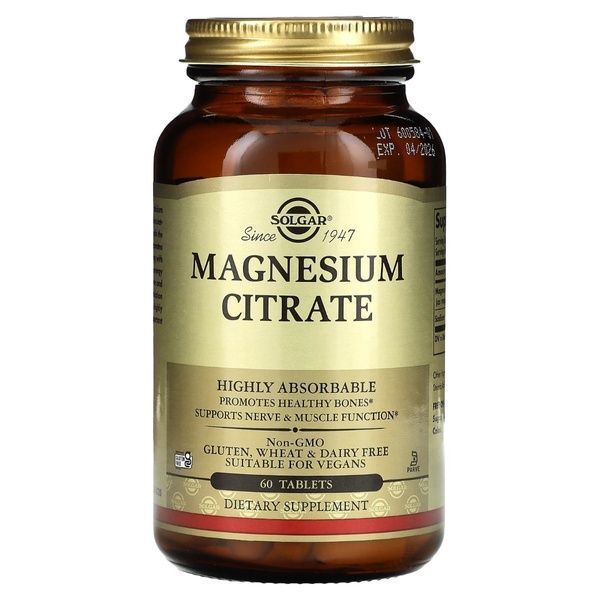 Цитрат магния, Magnesium citrate, Solgar, 60 таблеток,  Solgar фото